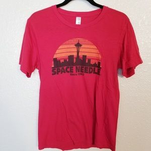 Red Space Needle Tee